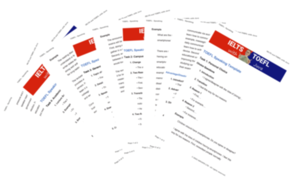 TOEFL iBT Speaking Templates With Example Answers